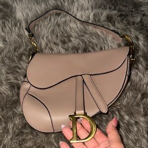 Dior Cream Leather Shoulder Bag